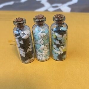 3 decorative rock jars